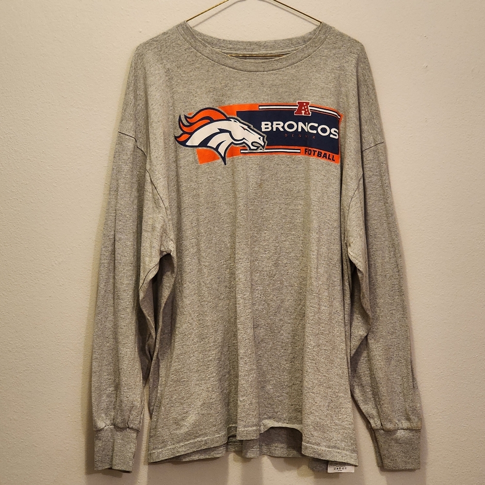Gray "Broncos Long Sleeve T-shirt"